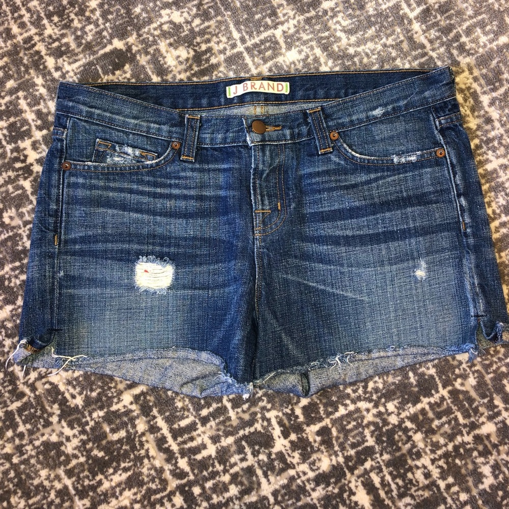 J brand cutoff ripped shorts